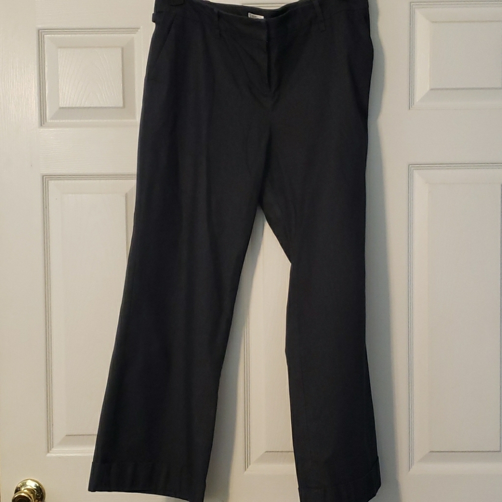 LOFT Petite Gray Pinstrip dress pants